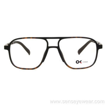 Square Ultem Clip On Optical Frame Polarized Sunglasses